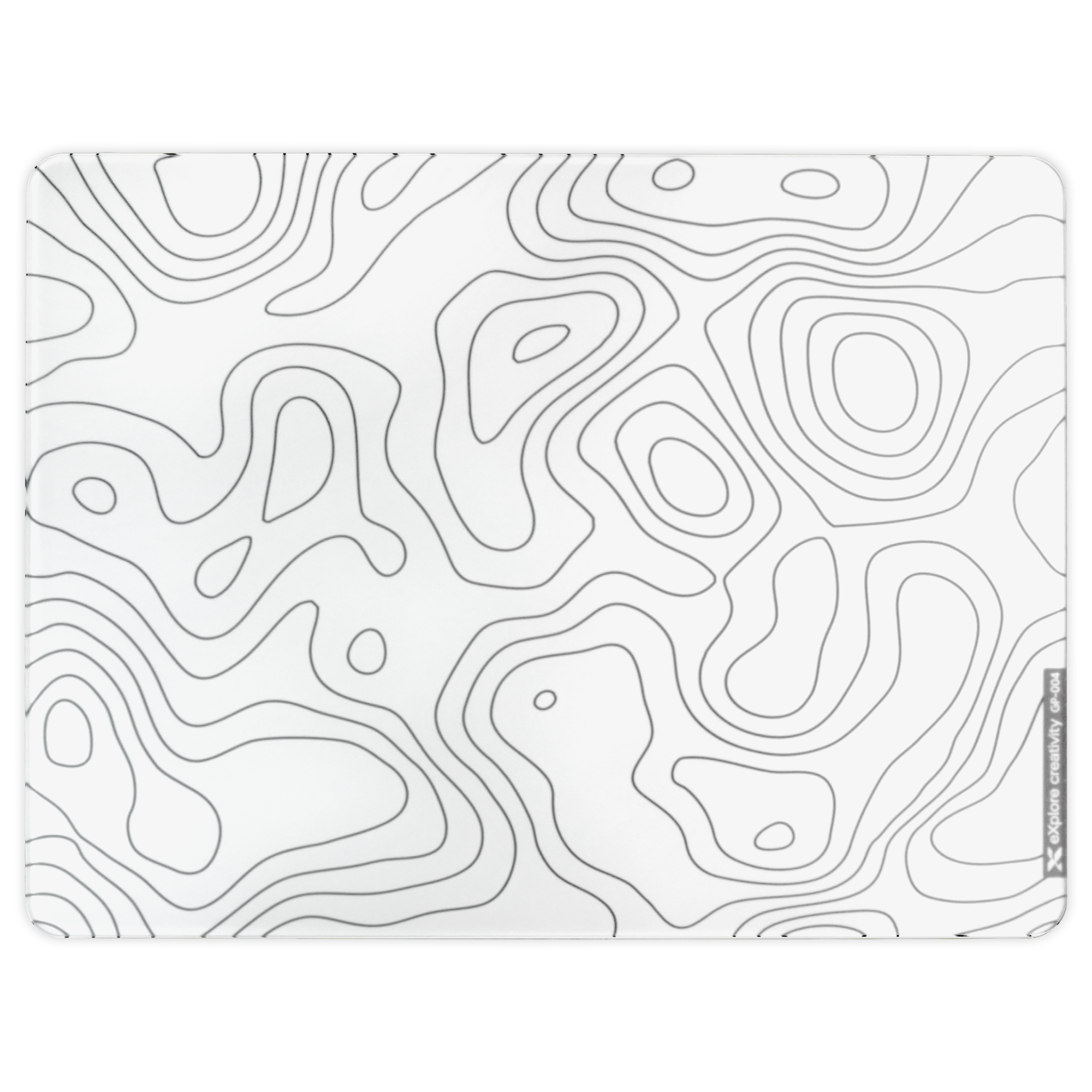 XVX SpacePad Glass Gaming Mouse Pad with Etched Surface Full Anti-Slip Rubber Base